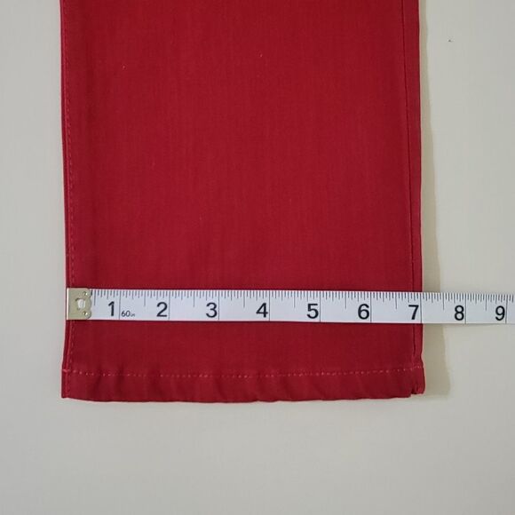 Bandolino Women's Mandie Signature Fit Mid Rise Straight Jean Apple Spice Red - Picture 11 of 16